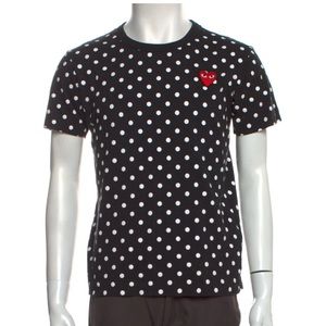 COMME DES GARÇONS Navy Polka Dot Tshirt